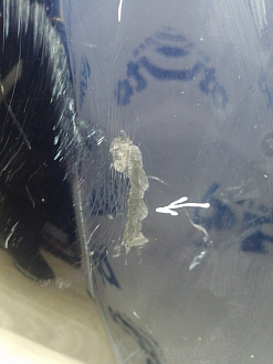 AA045947; Бампер передний; под паркт.; под омыват. (52119-0E220) для Toyota Highlander III (2014 — 2016)/БУ; Оригинал; Р1, Мелкий дефект; 