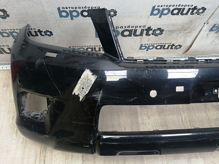 AA046165; Бампер передний; под паркт.; под омыват. (52119-60E01) для Toyota Land Cruiser Prado 150 (2010 — 2013)/БУ; Оригинал; Р1, Мелкий дефект; 