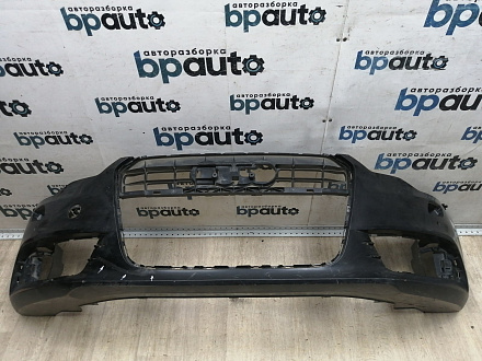 BA000163; Бампер передний; под паркт.; под омыват. (4G0 807 437) для Audi A6 C7/БУ; Оригинал; Р1, Мелкий дефект; 
