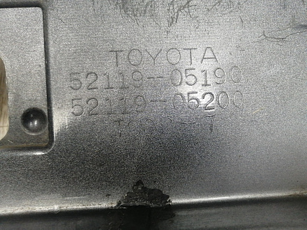 BA000182; Бампер передний; без паркт.; под омыват. (52119-05190) для Toyota Avensis/БУ; Оригинал; Р1, Мелкий дефект; 