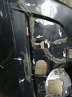 AA044866; Бампер передний; без паркт.; под омыват. (9684345077) для Peugeot 3008 I (2009-2013)/БУ; Оригинал; Р2, Удовлетворительное; 