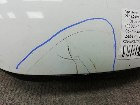 Фотография детали AA006583; Зеркало правое, 5 конт. (963014AA1A) для Nissan Almera III (G15) (2012-2018)/БУ; Оригинал; Р1, Мелкий дефект; . Фото номер 4