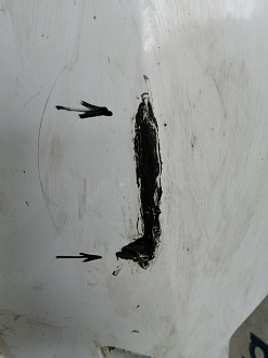 AA045625; Бампер передний; под паркт.; под омыват. (4G0 807 437) для Audi A6 C7/БУ; Оригинал; Р1, Мелкий дефект; 