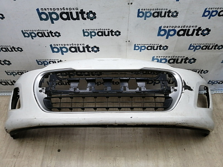 AA044864; Бампер передний; без паркт.; под омыват. (9674576177) для Peugeot 308 I рест. (2011-2015)/БУ; Оригинал; Р1, Мелкий дефект; 