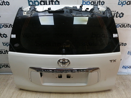 AA044897; Крышка багажника (67005-60F50) для Toyota Land Cruiser Prado 150 (2010 — 2013)/БУ; Оригинал; Р0, Хорошее; (070) Белый перламутр 3х. сл.