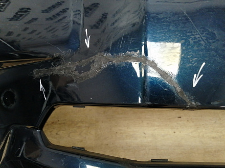 AA043742; Бампер передний; без паркт.; под омыват. (52119-6B984) для Toyota Land Cruiser Prado 150 рест.2 (2017- 2020)/БУ; Оригинал; Р1, Мелкий дефект; 