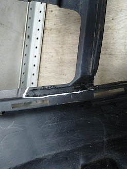 AA045535; Бампер передний; под паркт.; под омыват. (4L0 807 437 H) для Audi Q7 I рест. (2010-2015)/БУ; Оригинал; Р2, Удовлетворительное; 