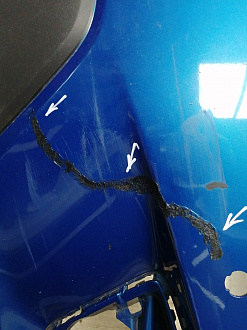 AA045831; Бампер передний; под паркт.; под омыват. (KD45-50031) для Mazda CX-5/БУ; Оригинал; Р2, Удовлетворительное; 