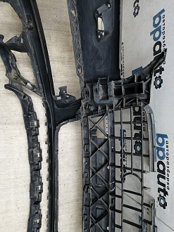 AA045529; Бампер передний; под паркт.; под омыват. (4L0 807 437 H) для Audi Q7 I рест. (2010-2015)/БУ; Оригинал; Р1, Мелкий дефект; 