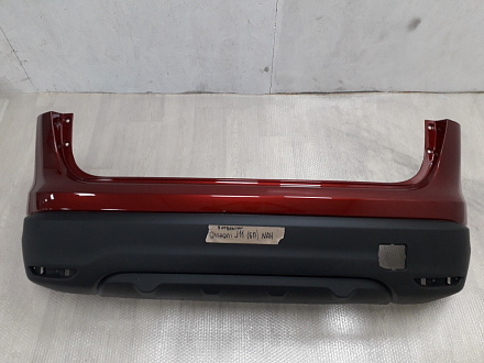 AA005457; Бампер задний, 9 отв. под расшир.; без паркт. (85022-4EA0H) для Nissan Qashqai II (2014-2018)/БУ; Оригинал; Р0, Хорошее; NAH, Красный перламутр