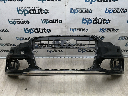 AA045632; Бампер передний, S-line; под паркт.; под омыват. (4G0 807 437 C) для Audi A6 C7/БУ; Оригинал; Р1, Мелкий дефект; 