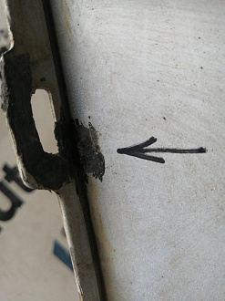 AA045604; Бампер передний; под паркт.; под омыват. (8K0 807 437 AC) для Audi A4 B8/БУ; Оригинал; Р1, Мелкий дефект; 