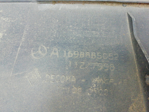 Фотография детали AA001922; Бампер передний; без паркт.; без омыват. (A1698885025) для Mercedes-Benz A-klasse II (W169) (2004-2008)/БУ; Оригинал; Р0, Хорошее; . Фото номер 8