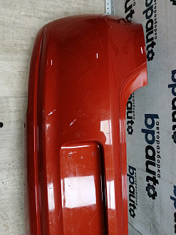 BA000210; Бампер задний; без паркт. (6R6807421BK) для Volkswagen Polo V Hatchback (2009-2013)/БУ; Оригинал; Р1, Мелкий дефект; 