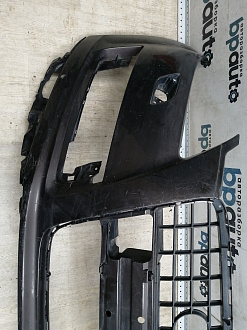 AA045518; Бампер передний; под паркт.; под омыват. (4L0 807 437 H) для Audi Q7 I рест. (2010-2015)/БУ; Оригинал; Р1, Мелкий дефект; 