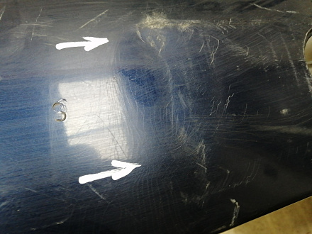 AA045803; Бампер передний; без паркт.; без омыват. (52119-02A90) для Toyota Auris I рест. (2010- 2013)/БУ; Оригинал; Р1, Мелкий дефект; 