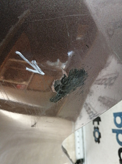 AA044921; Бампер задний (86611-2W000) для Hyundai Santa Fe III (2012 - 2015)/БУ; Оригинал; Р1, Мелкий дефект; 