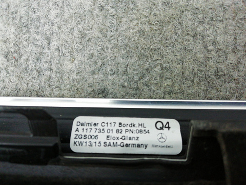 Фотография детали AA003353; Молдинг стекла задней левой двери нижний, наружный (A1177350182) для Mercedes-Benz CLA-klasse I (C117, X117) (2013-2016)/БУ; Оригинал; Р0, Хорошее; . Фото номер 7