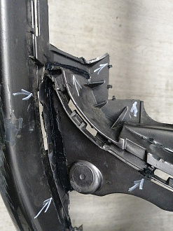 BA000248; Бампер передний; под паркт.; под омыват. (5M0807221N) для Volkswagen Golf Plus II (2009-2014)/БУ; Оригинал; Р2, Удовлетворительное; 