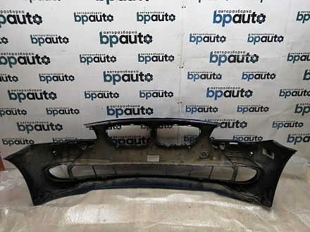 AA004123; Бампер передний, 4 отв. под датчики; под паркт.; под омыват. (51117200712) для BMW 5 серия F10 F11/БУ; Оригинал; Р0, Хорошее; (416) Темно-синий перламутр