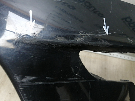 AA046169; Бампер передний; без паркт.; без омыват. (86511-H0000) для Kia Rio IV Sedan (2017- 2020)/БУ; Оригинал; Р1, Мелкий дефект; 