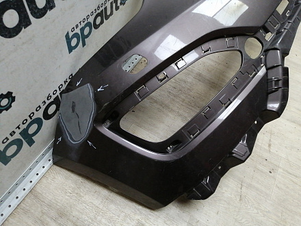 AA044980; Бампер передний; без паркт.; под омыват. (86511-2W000) для Hyundai Santa Fe III (2012 - 2015)/БУ; Оригинал; Р1, Мелкий дефект; 