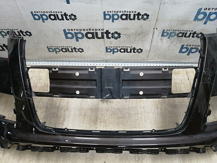 AA045535; Бампер передний; под паркт.; под омыват. (4L0 807 437 H) для Audi Q7 I рест. (2010-2015)/БУ; Оригинал; Р2, Удовлетворительное; 