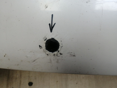 Фотография детали AA046199; Бампер передний; без паркт.; под омыват. (52119-0E220) для Toyota Highlander III (2014 — 2016)/БУ; Оригинал; Р1, Мелкий дефект; . Фото номер 7
