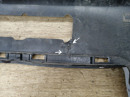 AA029960; Бампер задний, под накладку; под паркт. (85022-1LA0H) для Infiniti QX80 I рест. (2014-2017)/БУ; Оригинал; Р2, Удовлетворительное; 