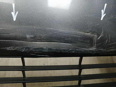 AA045950; Бампер передний; под паркт.; под омыват. (52119-0E220) для Toyota Highlander III (2014 — 2016)/БУ; Оригинал; Р1, Мелкий дефект; 