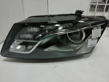 AA000255; Фара ксенон левая, светодиодная (8R0 941 003 AF) для Audi Q5 I (2008-2012)/БУ; Оригинал; Р1, Мелкий дефект; 