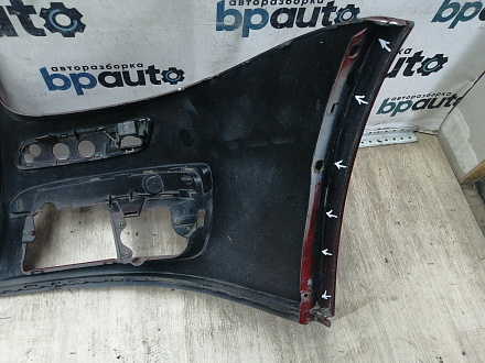 AA044506; Бампер передний; без паркт.; под омыват. (1K0807221D) для Volkswagen Jetta V (2005- 2010)/БУ; Оригинал; Р1, Мелкий дефект; 