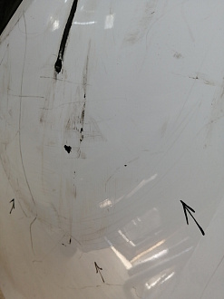 AA046111; Бампер задний; без паркт. (86611-4Y000) для Kia Rio III Sedan (2011- 2015)/БУ; Оригинал; Р1, Мелкий дефект; 