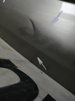 AA046060; Бампер задний, под расширители, Alltrack; под паркт. (3AF807221B) для Volkswagen Passat B7 Wagon (2011- 2014)/БУ; Оригинал; Р1, Мелкий дефект; 