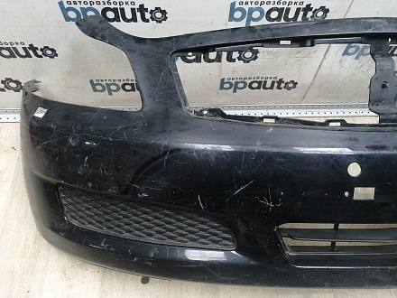 BA000218; Бампер передний, до 2010г; без паркт.; под омыват. (62022-JK60H) для Infiniti G (2006-2013)/БУ; Оригинал; Р1, Мелкий дефект; 