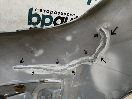 AA025202; Бампер задний (9649690177) для Peugeot 207/БУ; Оригинал; Р1, Мелкий дефект; 