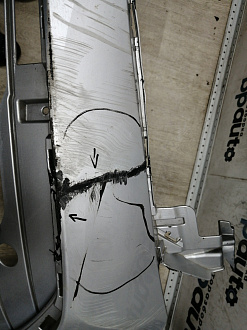 AA045401; Бампер передний; под паркт.; под омыват. (52119-06C40) для Toyota Camry/БУ; Оригинал; Р2, Удовлетворительное; 