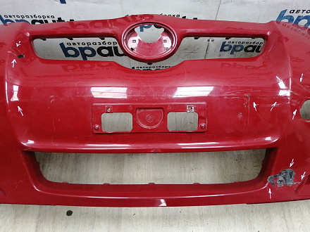 AA045679; Бампер передний; без паркт.; без омыват. (52119-02680) для Toyota Auris I (2007- 2010)/БУ; Оригинал; Р1, Мелкий дефект; 