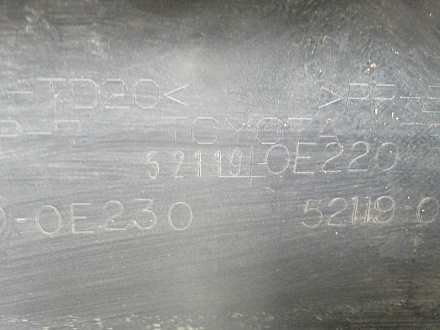 AA045950; Бампер передний; под паркт.; под омыват. (52119-0E220) для Toyota Highlander III (2014 — 2016)/БУ; Оригинал; Р1, Мелкий дефект; 