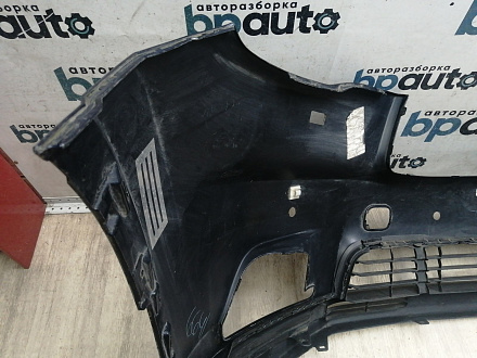 AA045947; Бампер передний; под паркт.; под омыват. (52119-0E220) для Toyota Highlander III (2014 — 2016)/БУ; Оригинал; Р1, Мелкий дефект; 