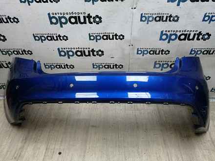 AA046113; Бампер задний; под паркт. (86611-4Y000) для Kia Rio III Sedan (2011- 2015)/БУ; Оригинал; Р1, Мелкий дефект; 