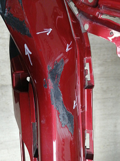 AA045833; Бампер передний; без паркт.; без омыват. (6400J025ZZ) для Mitsubishi ASX I рест.2 (2016- 2019)/БУ; Оригинал; Р1, Мелкий дефект; 