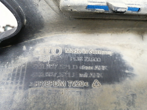 Фотография детали AA022895; Юбка заднего бампера (4K0807521D) для Audi A6 V (C8) (2018-н.в.)/БУ; Оригинал; Р1, Мелкий дефект; . Фото номер 10