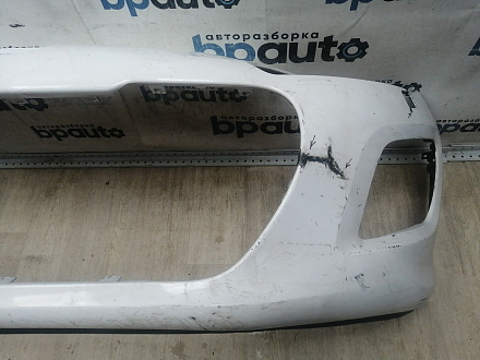 AA046046; Бампер передний; без паркт.; под омыват. (9674576177) для Peugeot 308 I рест. (2011-2015)/БУ; Оригинал; Р2, Удовлетворительное; 