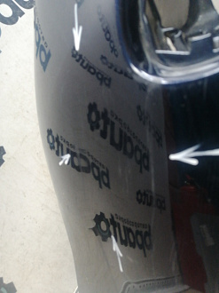 AA045978; Бампер передний; без паркт.; под омыват. (5K0807221) для Volkswagen Golf/БУ; Оригинал; Р1, Мелкий дефект; 