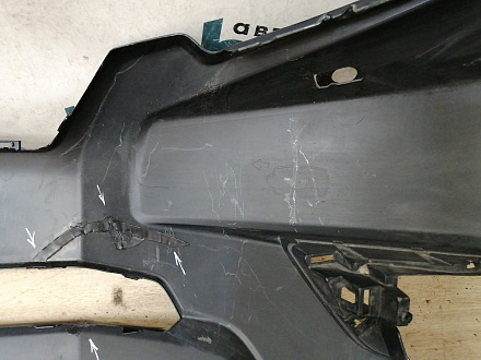 AA043742; Бампер передний; без паркт.; под омыват. (52119-6B984) для Toyota Land Cruiser Prado 150 рест.2 (2017- 2020)/БУ; Оригинал; Р1, Мелкий дефект; 