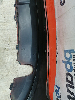 BA000210; Бампер задний; без паркт. (6R6807421BK) для Volkswagen Polo V Hatchback (2009-2013)/БУ; Оригинал; Р1, Мелкий дефект; 