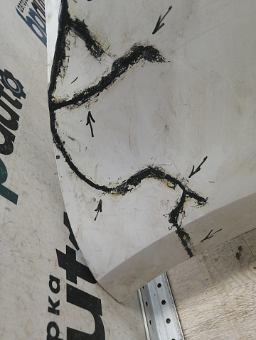 Фотография детали AA045707; Бампер передний; без паркт.; под омыват. (5СU807221A) для Volkswagen Jetta VI рест. (2015-2018)/БУ; Оригинал; Р2, Удовлетворительное; . Фото номер 8