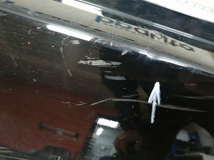 AA046213; Бампер задний; без паркт. (86611-10000) для Hyundai Matrix I рест. 2 (2008-2010)/БУ; Оригинал; Р1, Мелкий дефект; 