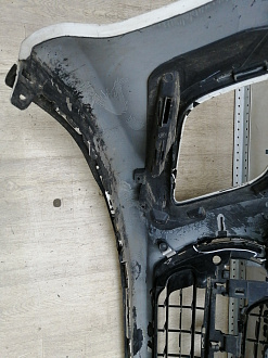 AA044864; Бампер передний; без паркт.; под омыват. (9674576177) для Peugeot 308 I рест. (2011-2015)/БУ; Оригинал; Р1, Мелкий дефект; 